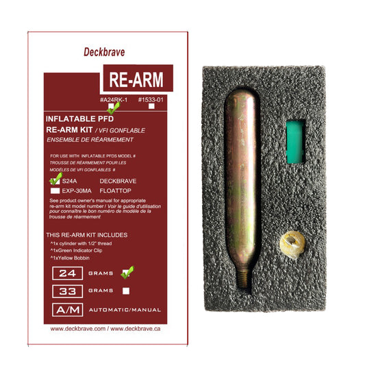 24G CO2 Cylinder Re-arming Kit for Inflatable life jacket DECKBRAVE  S24A