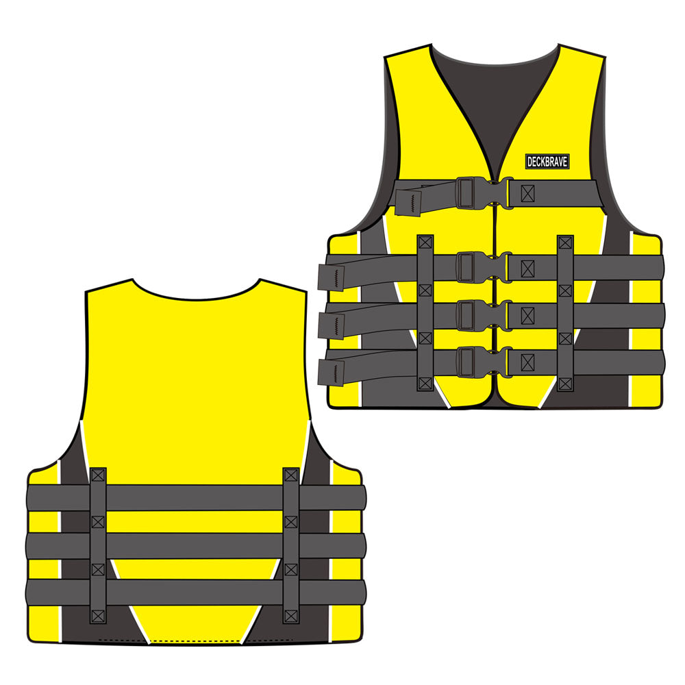 DECKBRAVE Adult  USCG Approved  Life Jacket Nylon Foam Life Vest for Water Sports